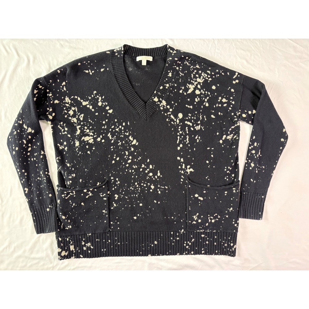 Lisa Todd Art Attack Paint Spatter Sweater Women S Cotton Cashmere Shabby Chic - Picture 7 of 9